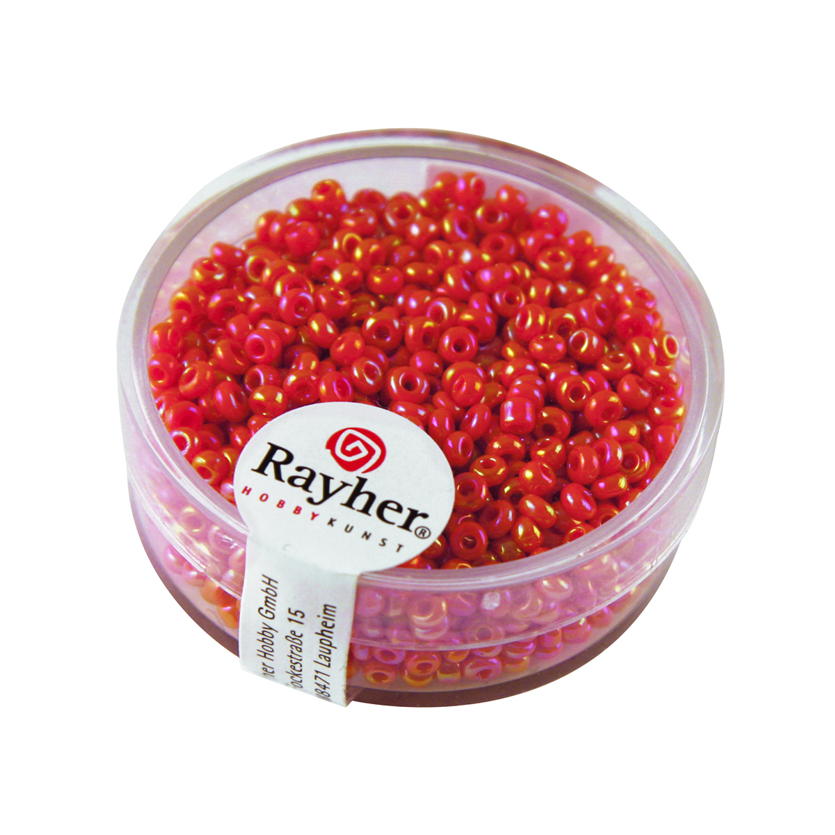 Perles de rocaille opaques lustrées - 2 mm - orange