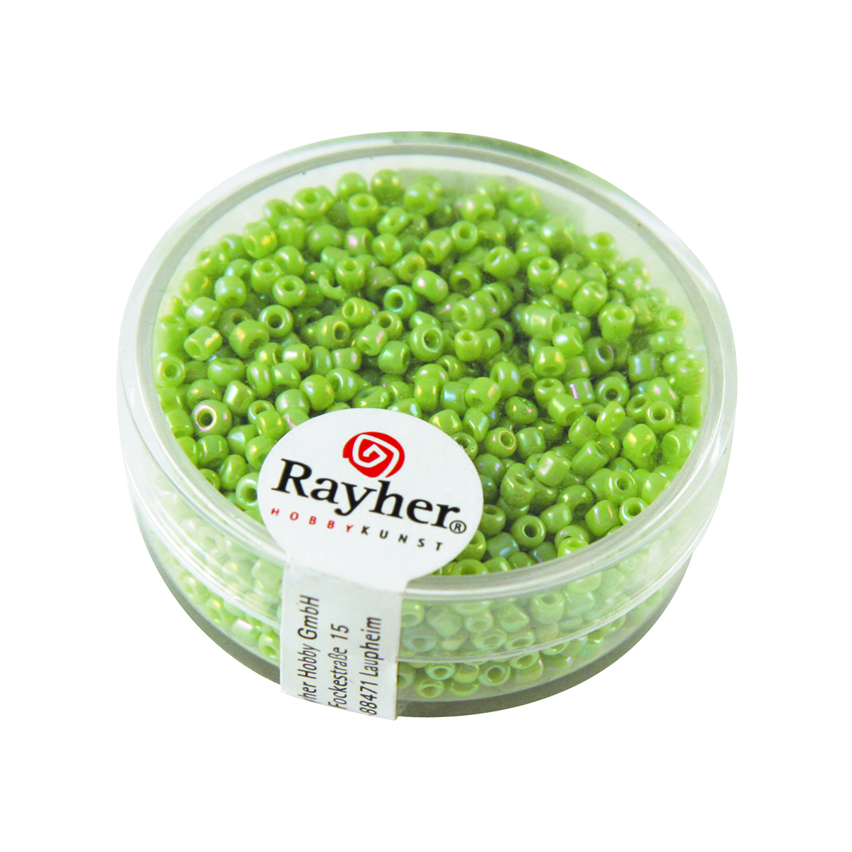 Perles de rocaille opaques lustrées - 2 mm - vert