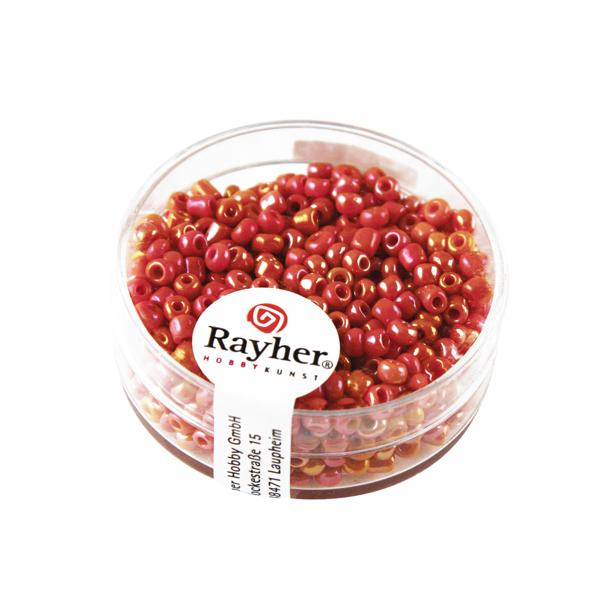 Perles de rocaille opaques lustrées - 2,6 mm - orange