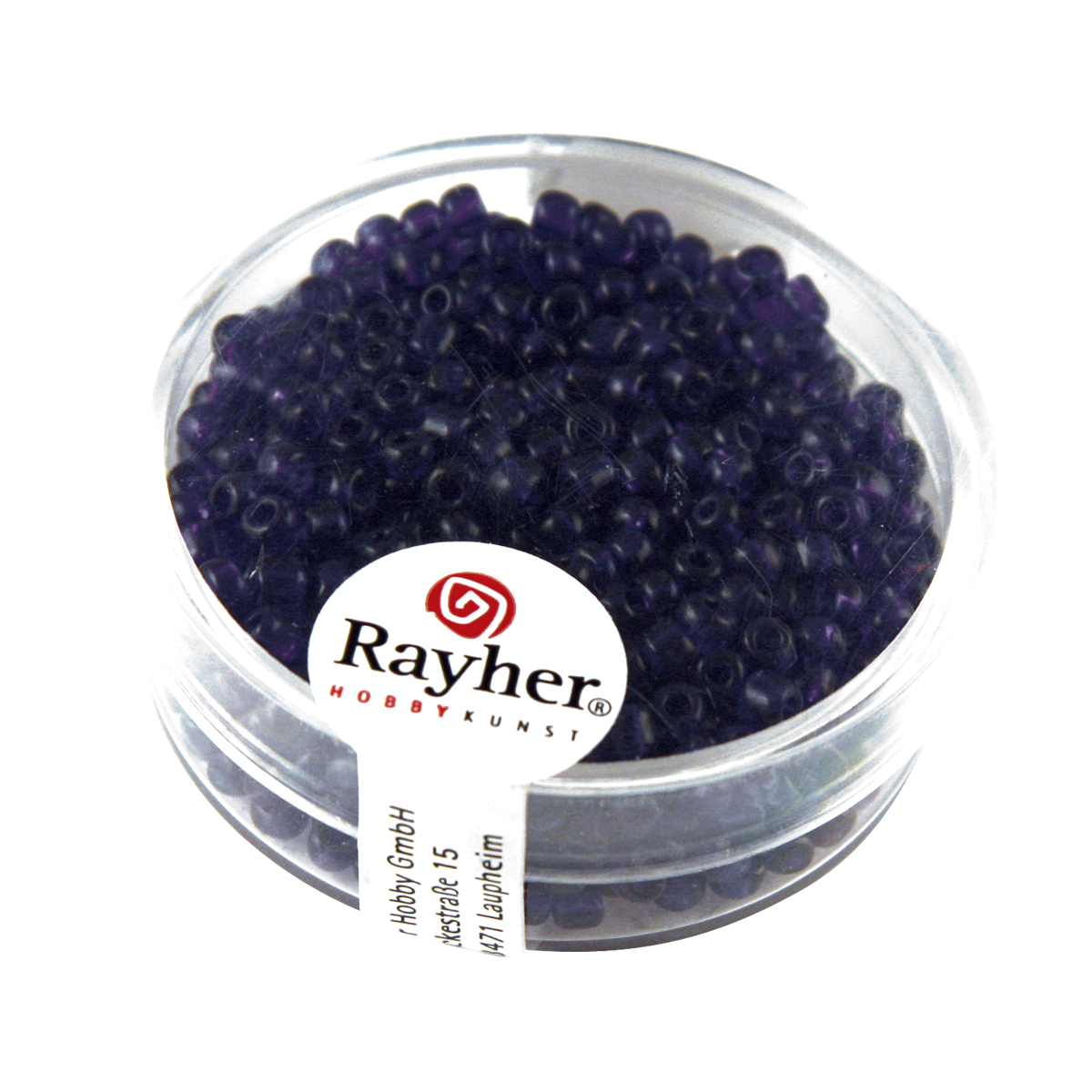 Perles de rocaille transparentes - 2.6 mm - bleu