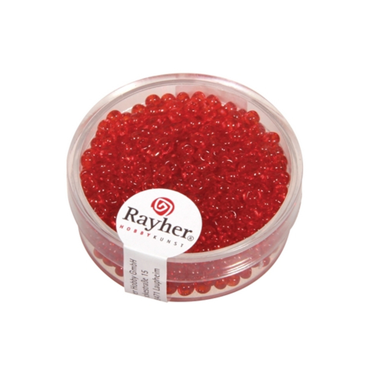 Perles de rocaille transparentes - 2.6 mm - rouge
