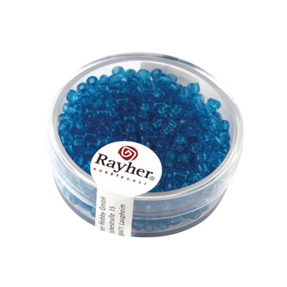 Perles de rocaille transparentes - 2.6 mm - bleu