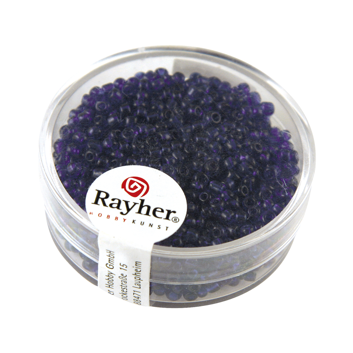 Perles de rocaille transparentes - 2 mm - bleu