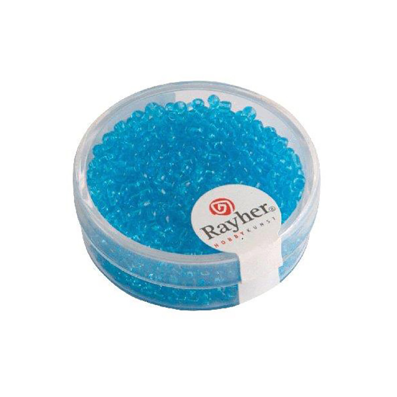 Perles de rocaille transparentes - 2 mm - turquoise