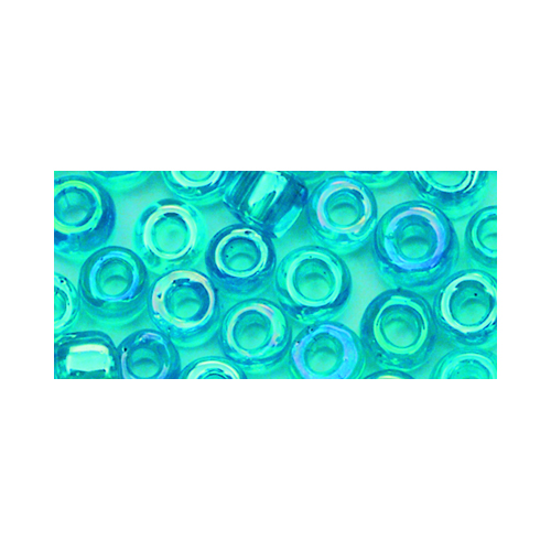 Perles de rocaille transparentes lustrées - 2 mm - turquoise