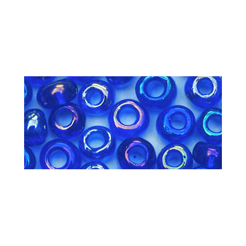 Perles de rocaille transparentes lustrées - 2 mm - bleu