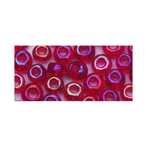 Perles de rocaille transparentes lustrées - 2 mm - rouge vin