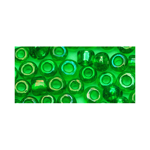Perles de rocaille transparentes lustrées - 2mm - vert