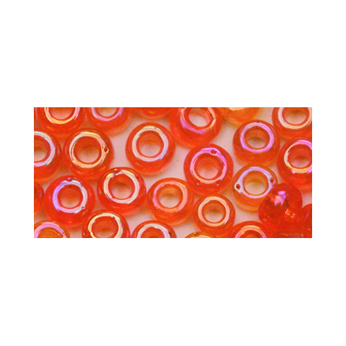 Perles de rocaille transparentes lustrées - 2 mm - orange