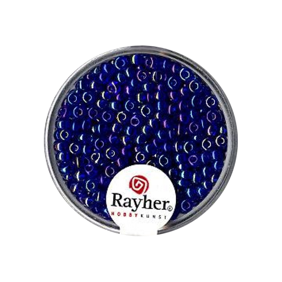 Perles de rocaille transparentes lustrées - 2.6 mm - 17 g - bleu