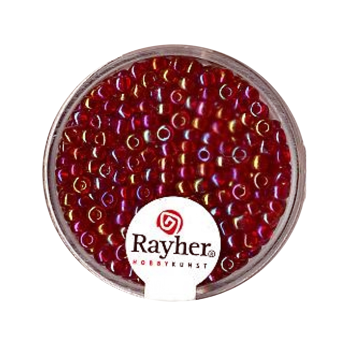 Perles de rocaille transparentes lustrées - 2,6 mm - rouge vin