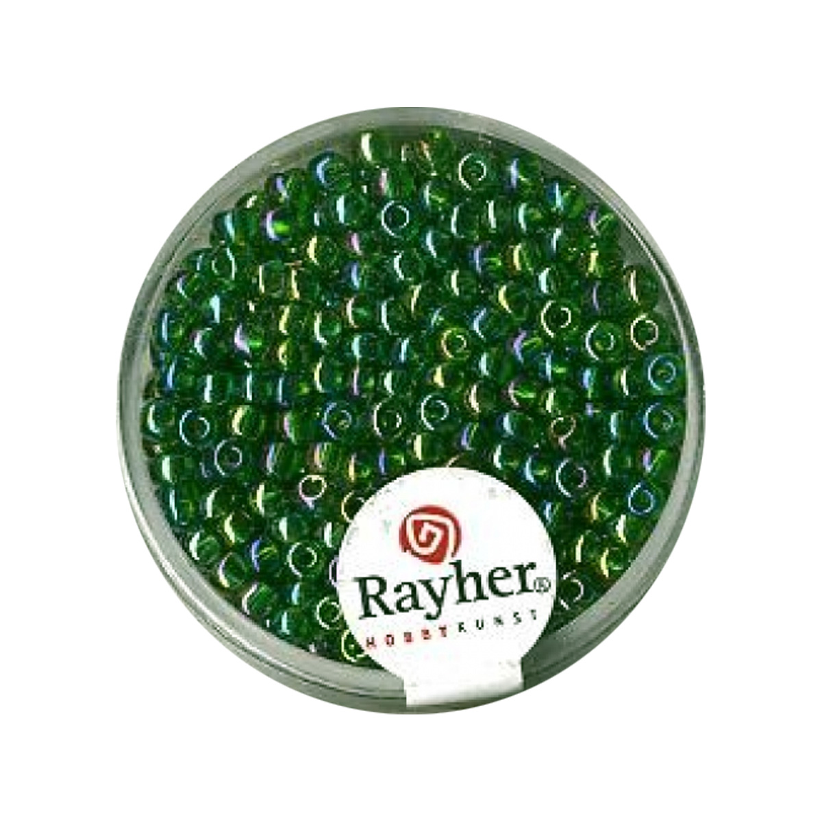 Perles de rocaille transparentes lustrées - 2,6 mm - vert