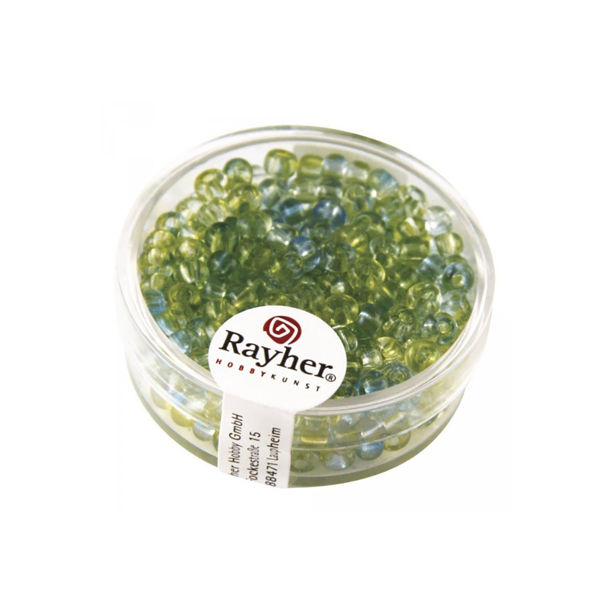 Perles de rocaille two tone - bleu lagon