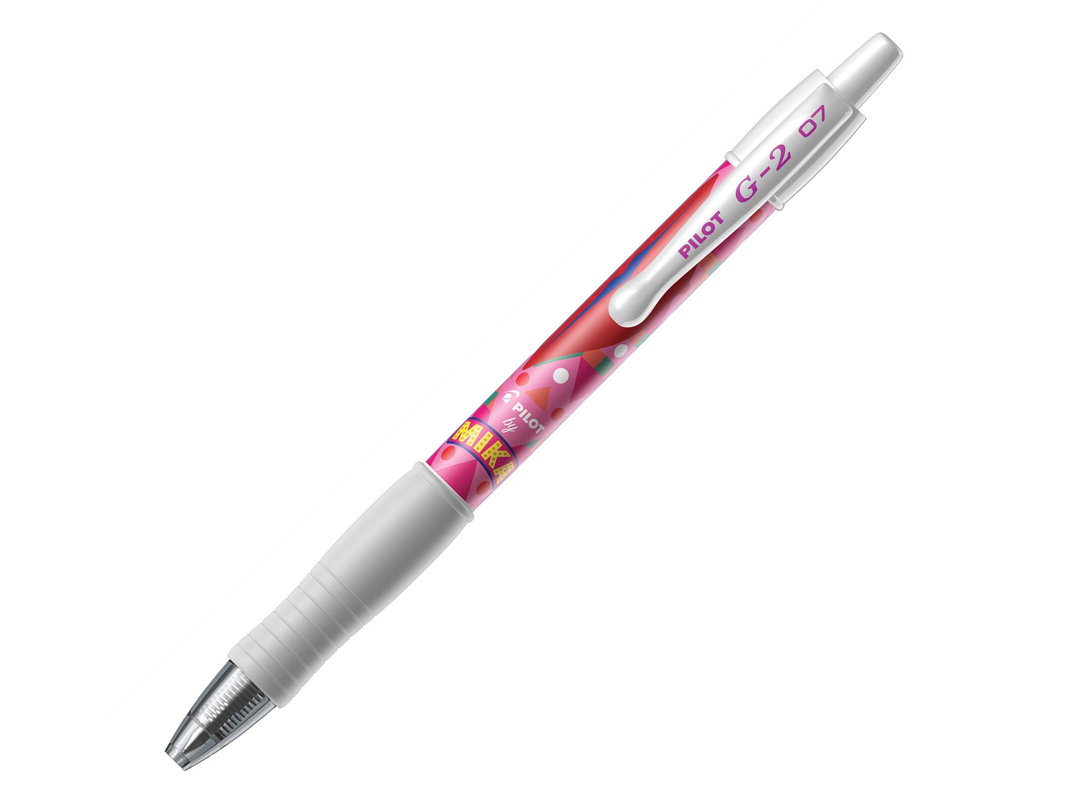 EDITION LIMITEE MIKA- Stylo-roller gel - G-2 - rétractable - pointe moyenne - rose
