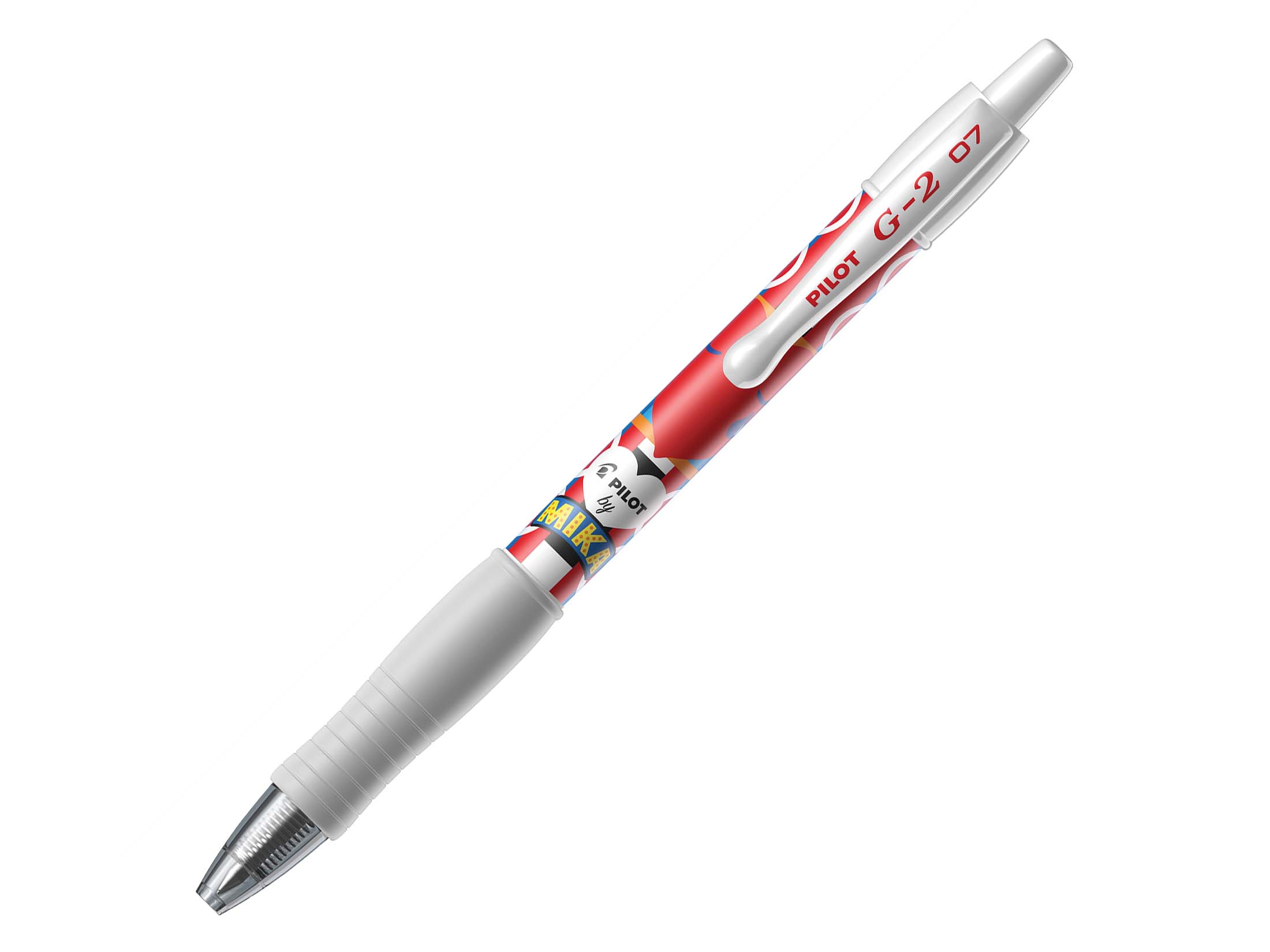 EDITION LIMITEE MIKA- Stylo-roller gel - G-2 - rétractable - pointe moyenne - rouge