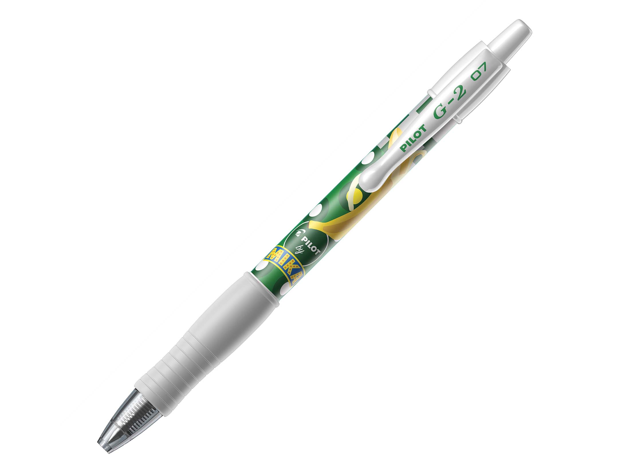 EDITION LIMITEE MIKA- Stylo-roller gel - G-2 - rétractable - pointe moyenne - vert