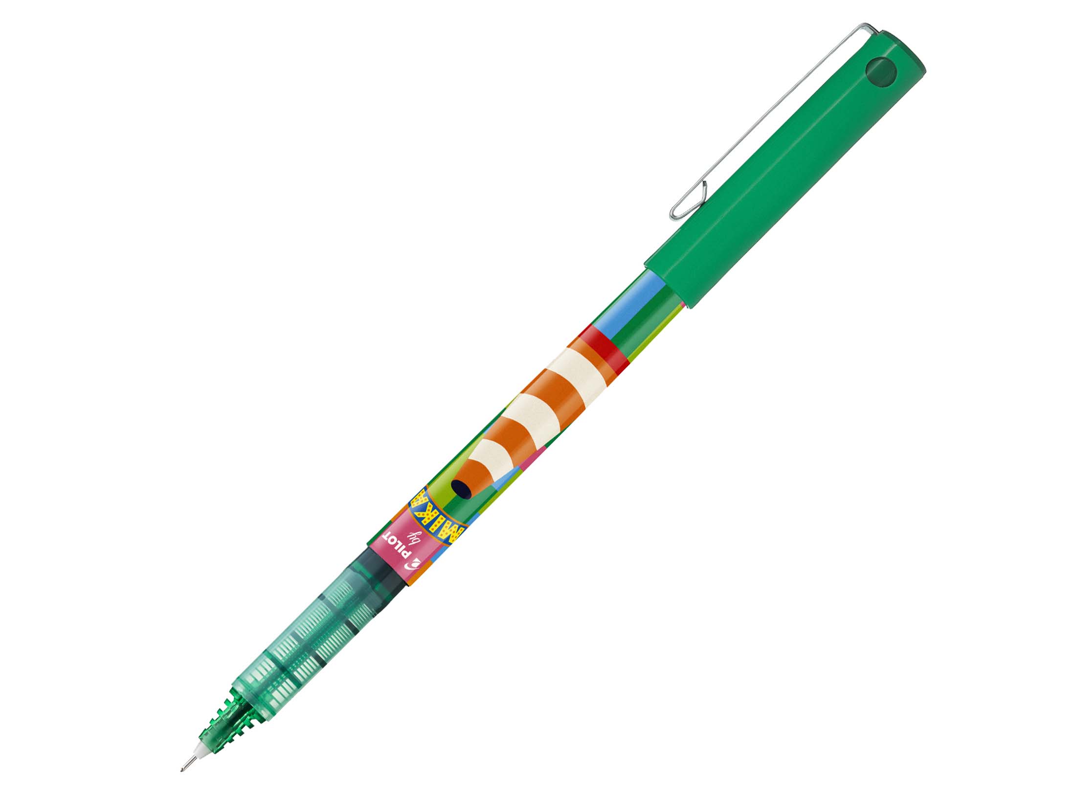 EDITION LIMITEE MIKA - Stylo-roller encre liquide - V5 - Pointe fine - vert