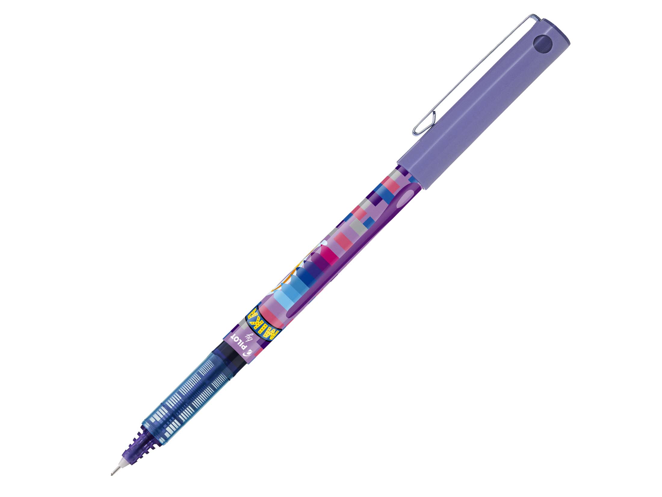 EDITION LIMITEE MIKA - Stylo-roller encre liquide - V5 - Pointe fine - violet