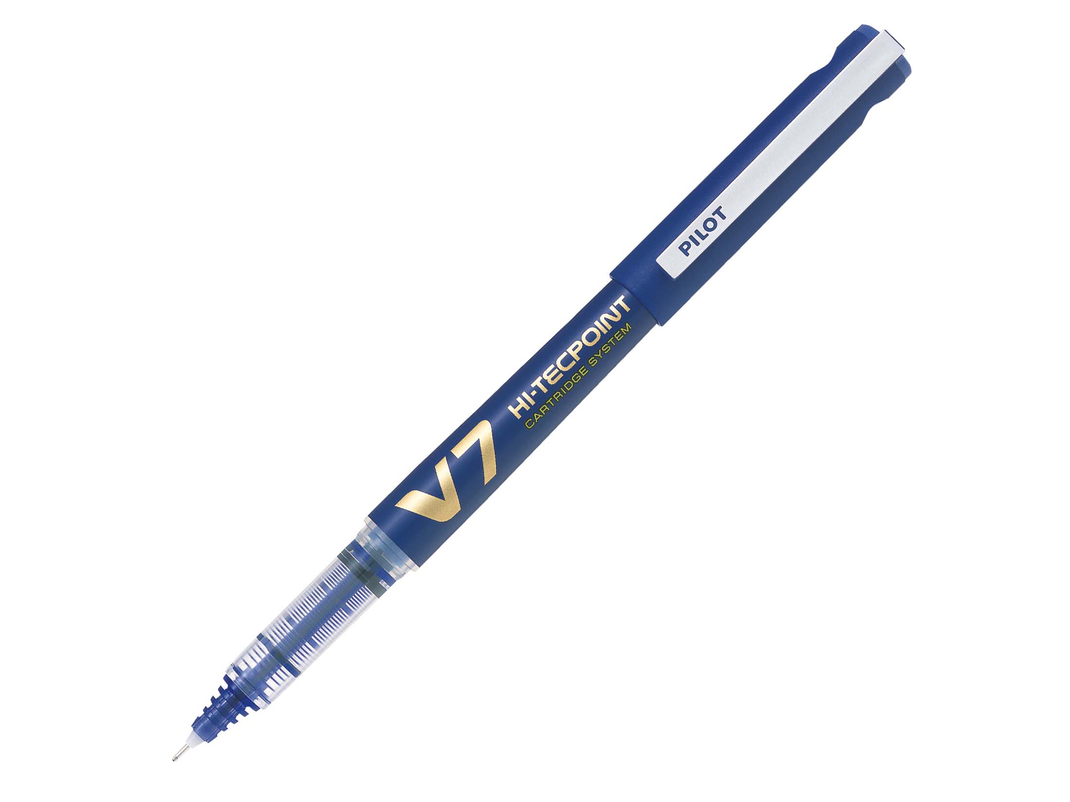 Stylo-roller encre liquide - V7 RECHARGEABLE - Pointe Moyenne - bleu