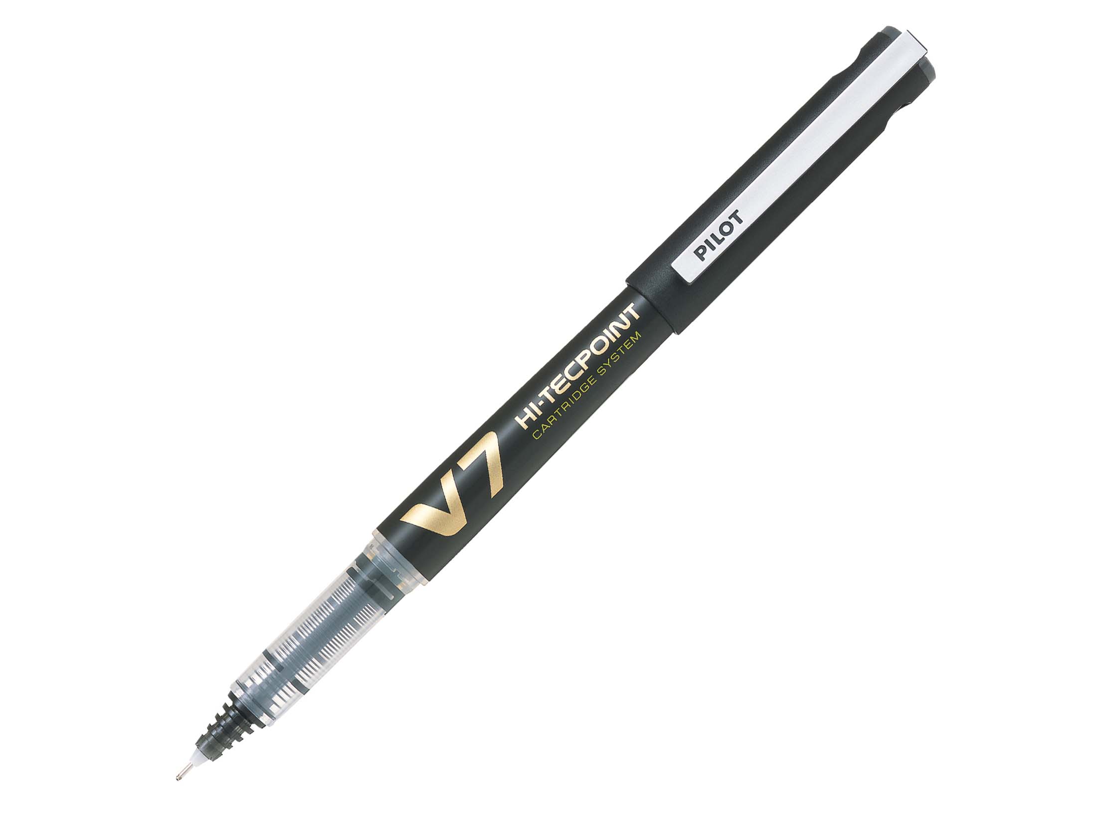 Stylo-roller encre liquide - V7 RECHARGEABLE - Pointe Moyenne - noir