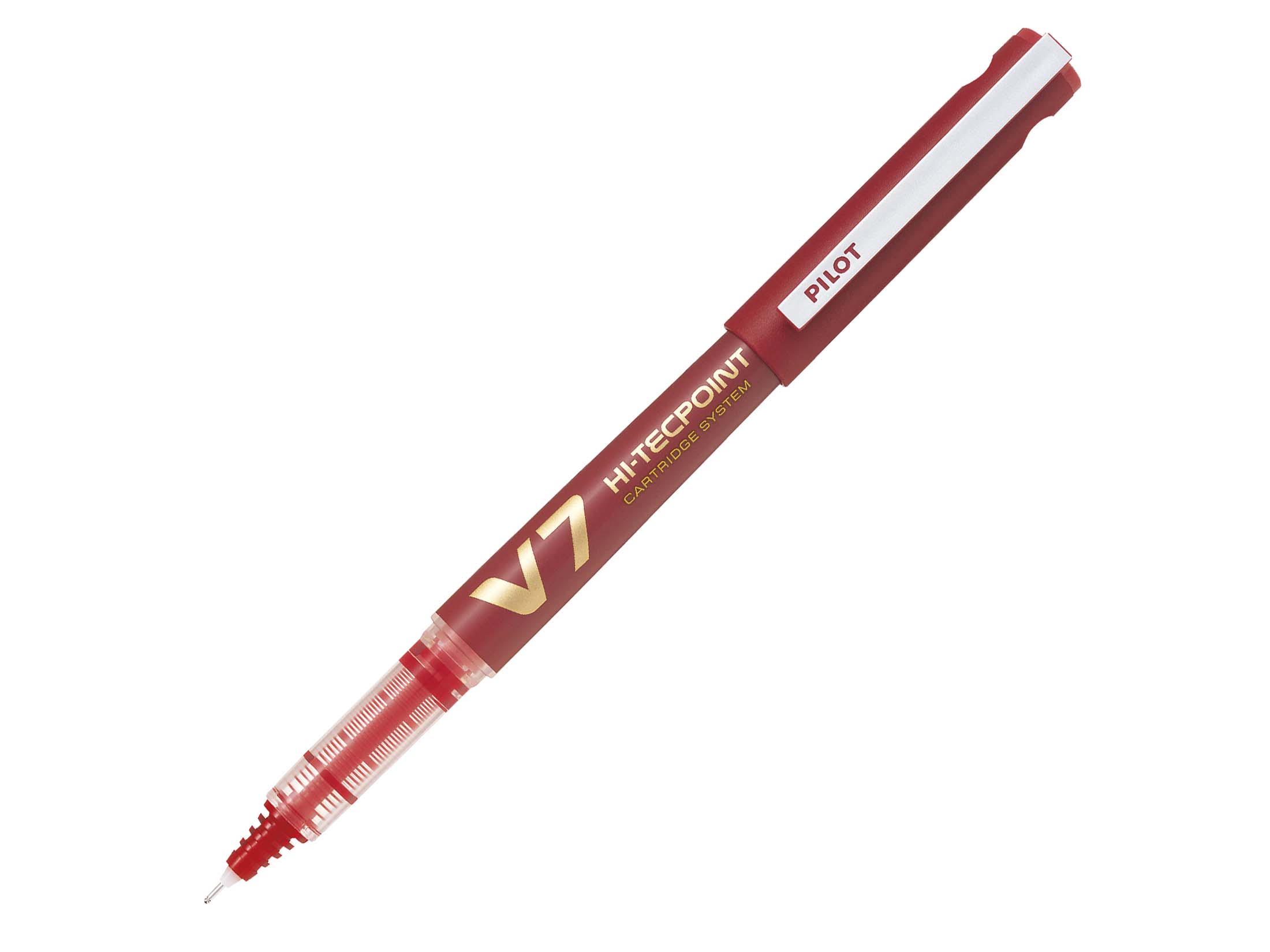 Stylo-roller encre liquide - V7 RECHARGEABLE - Pointe Moyenne - rouge