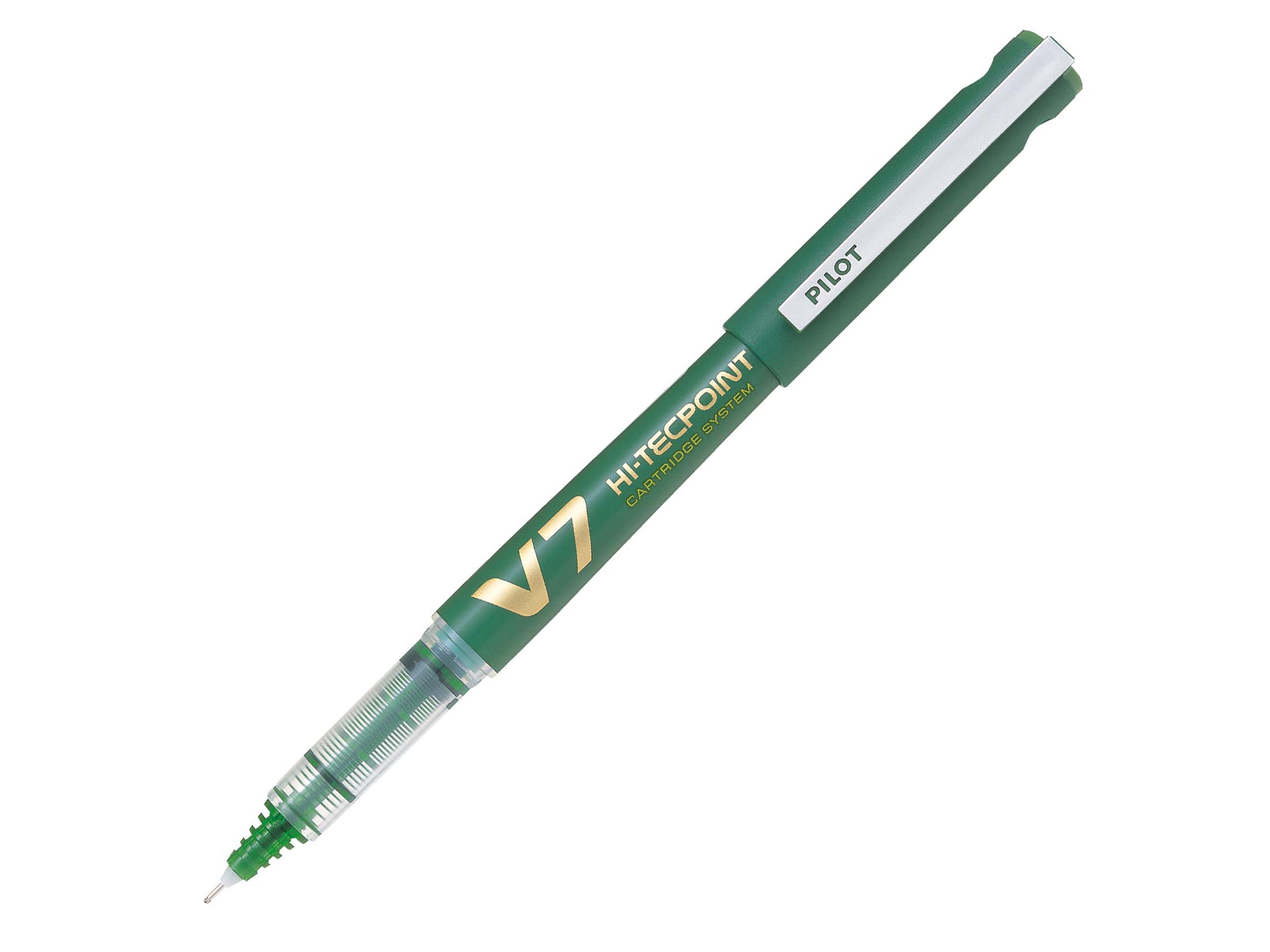 Stylo-roller encre liquide - V7 RECHARGEABLE - Pointe Moyenne - vert