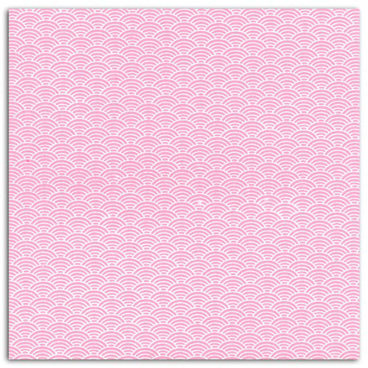 1 feuille de papier recyclé – 38x56cm – Motifs Japon rose – L'Or de Bombay