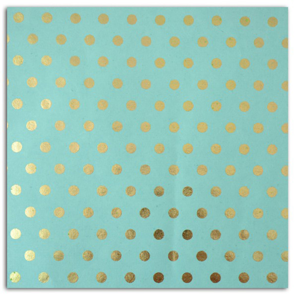 1 feuille de papier recyclé – 38x56cm – Pois vert d'eau – L'Or de Bombay