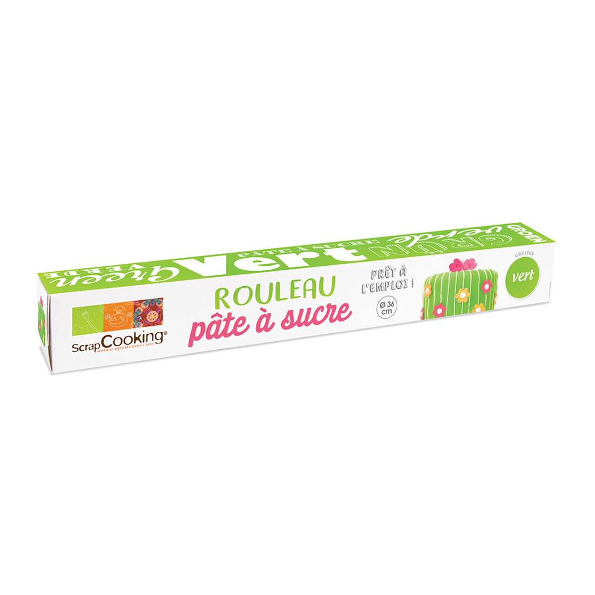 Rouleau pâte à sucre vert prairie - 430 g