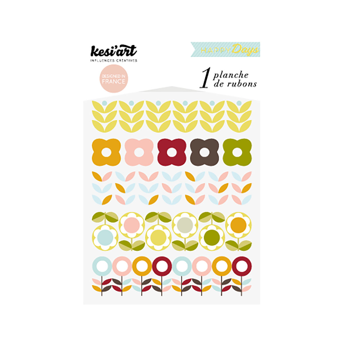 Planche de décalcomanies Rétro - 10x12 cm 