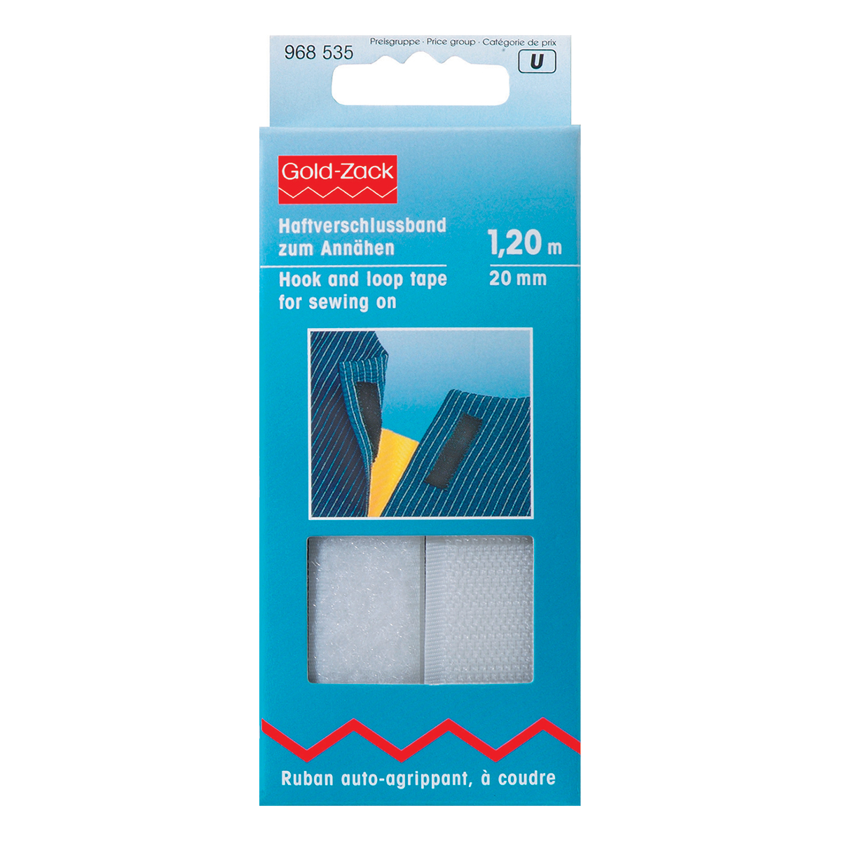 Ruban scratch auto-agrippant - blanc - Gold Zack