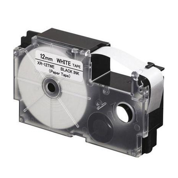 Ruban adhésif XR-12TWE-W-DJ - noir sur blanc - 12 mm - Casio