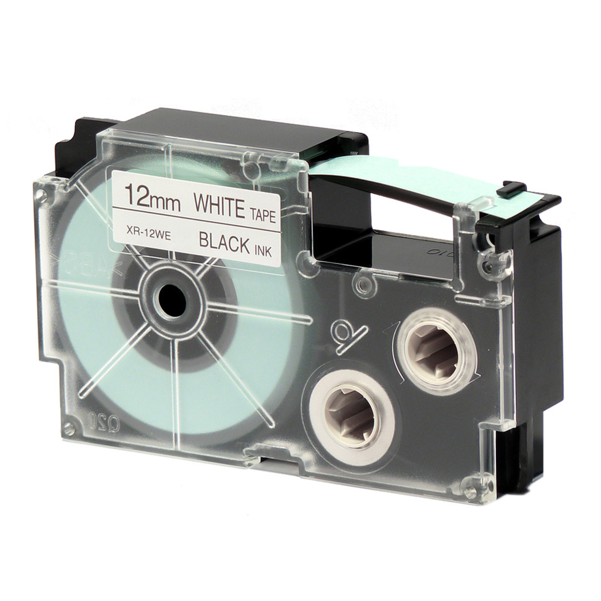 Ruban adhésif XR-12WE1-W-DJ - noir sur blanc - 12 mm - Casio