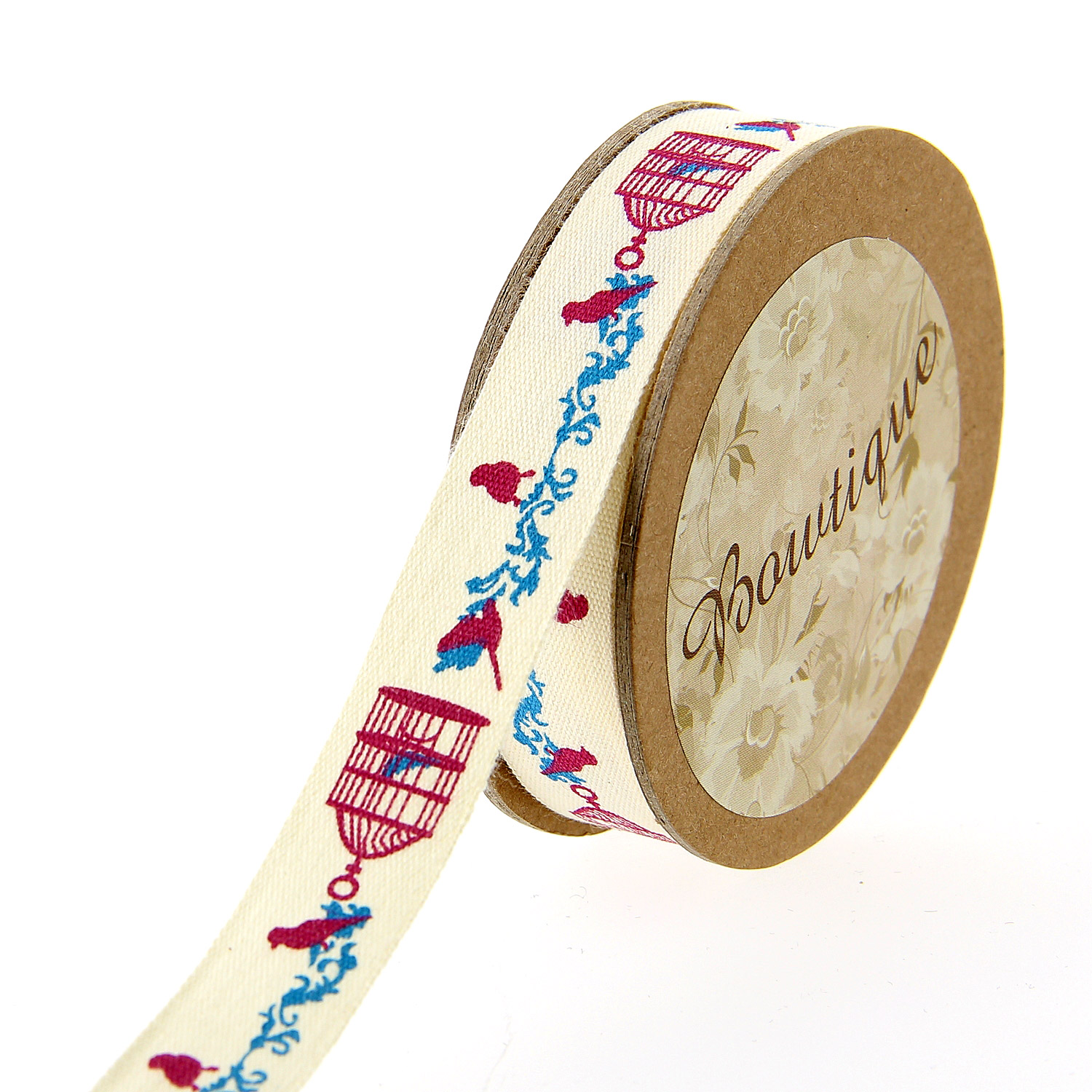 Ruban de Coton 5mx15mm - oiseaux et volière - Distrifil