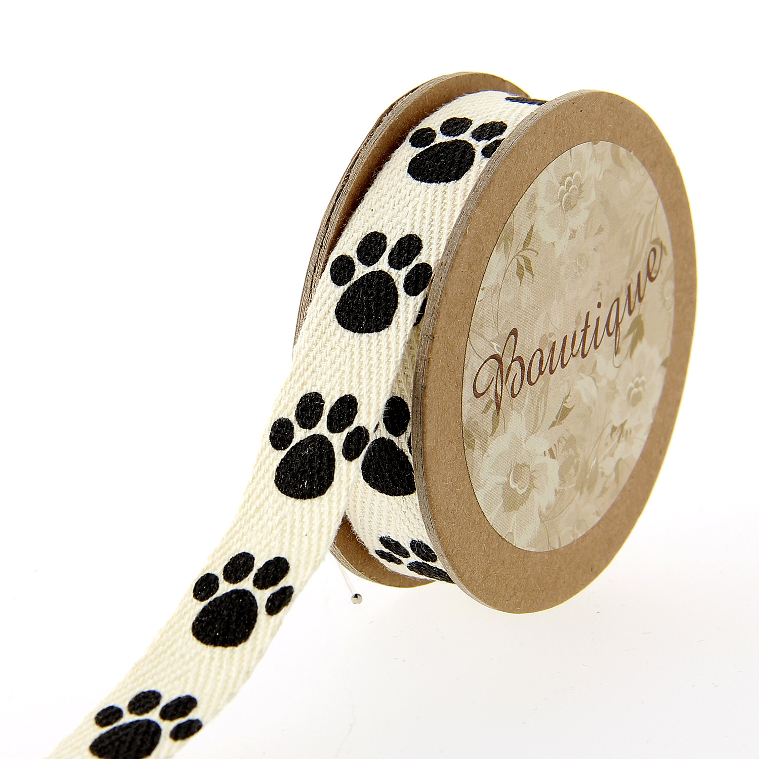 Ruban de Coton 5mx15mm - Empreintes - Distrifil