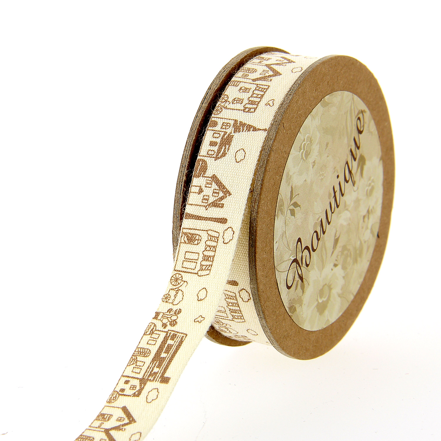 Ruban de Coton 5mx15mm - maisonnettes - Distrifil