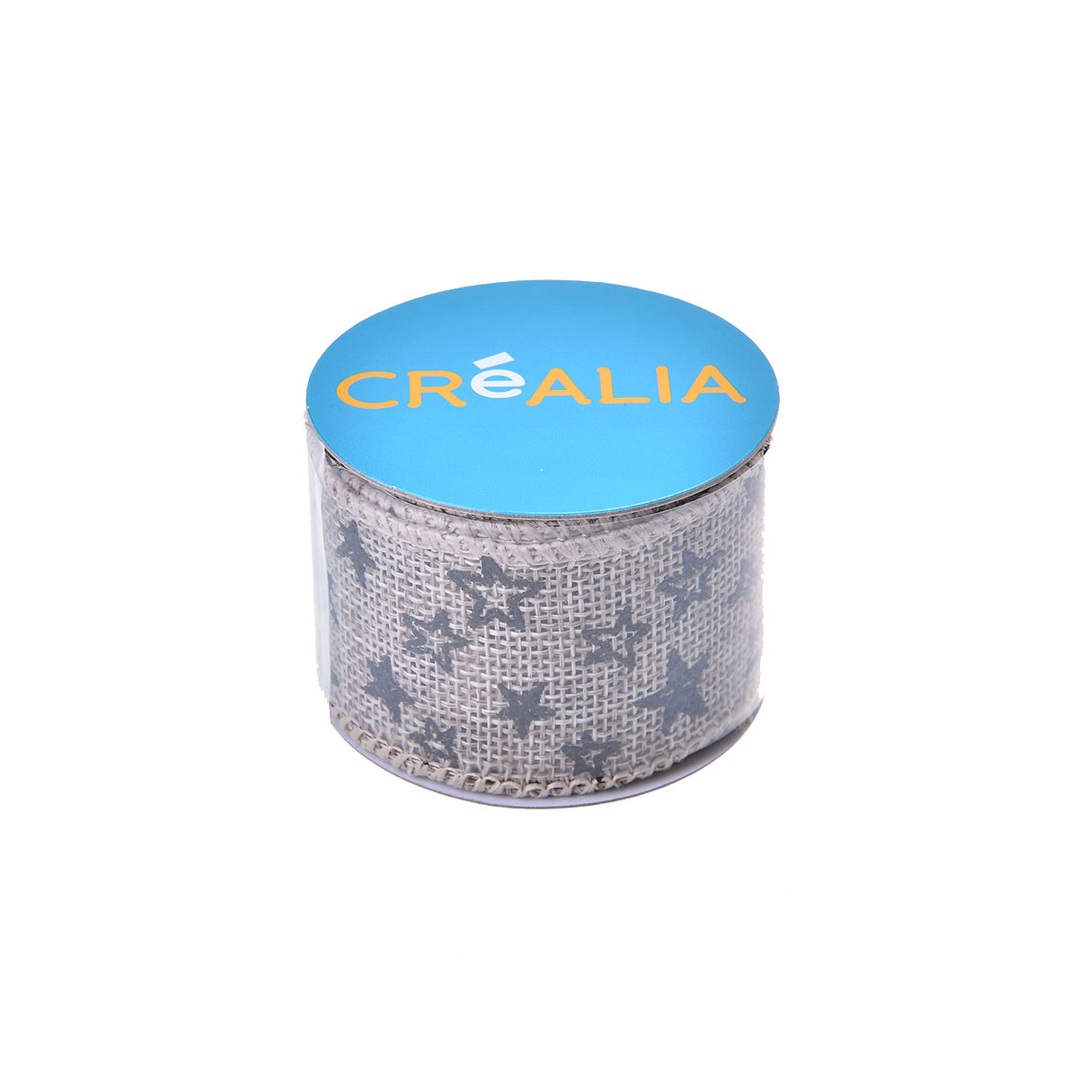 Large ruban en jute motifs « Noël » noirs - Créalia