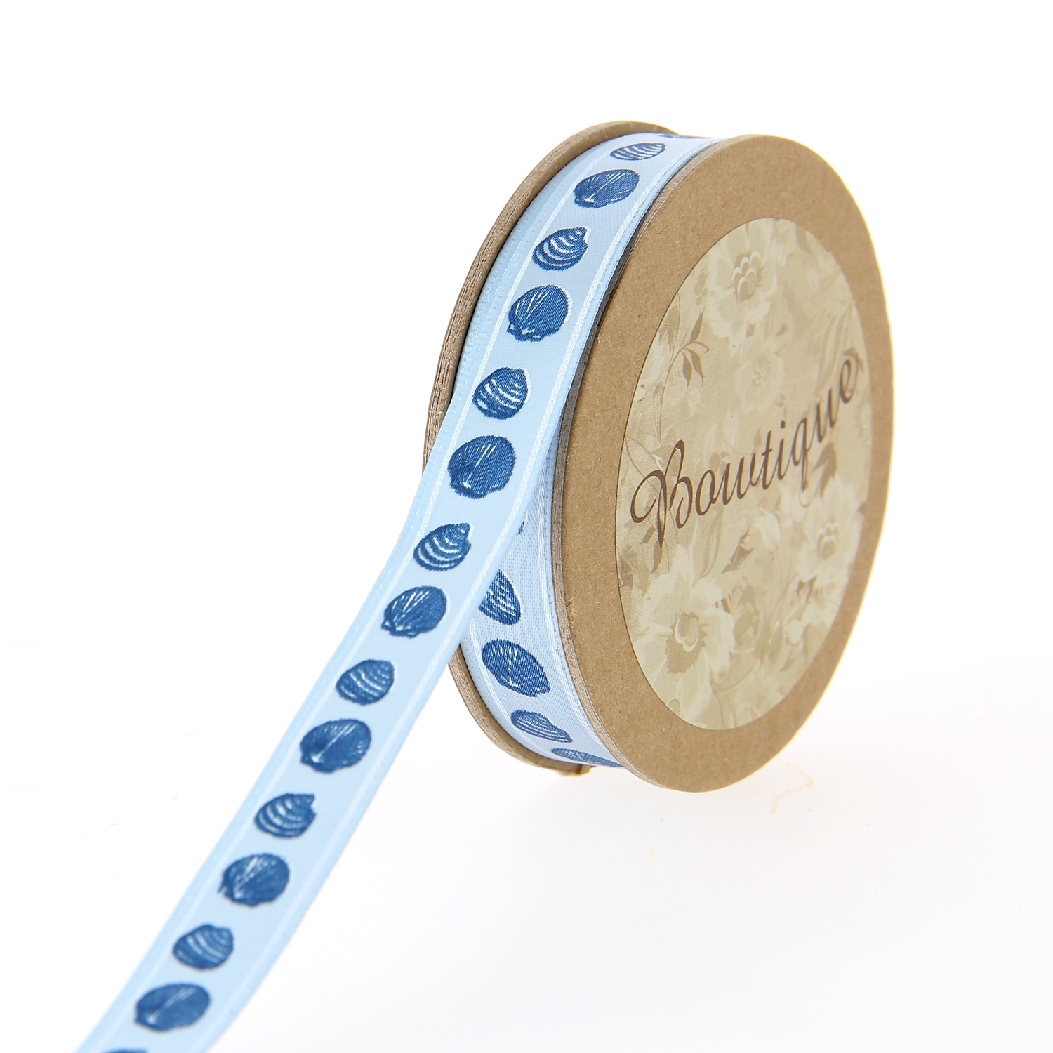 Ruban de Satin 5mx12mm - Coquillages - Distrifil