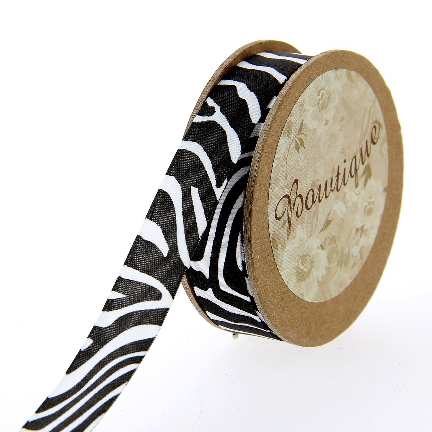 Ruban de Satin 5mx15mm - Tigre Blanc - Distrifil