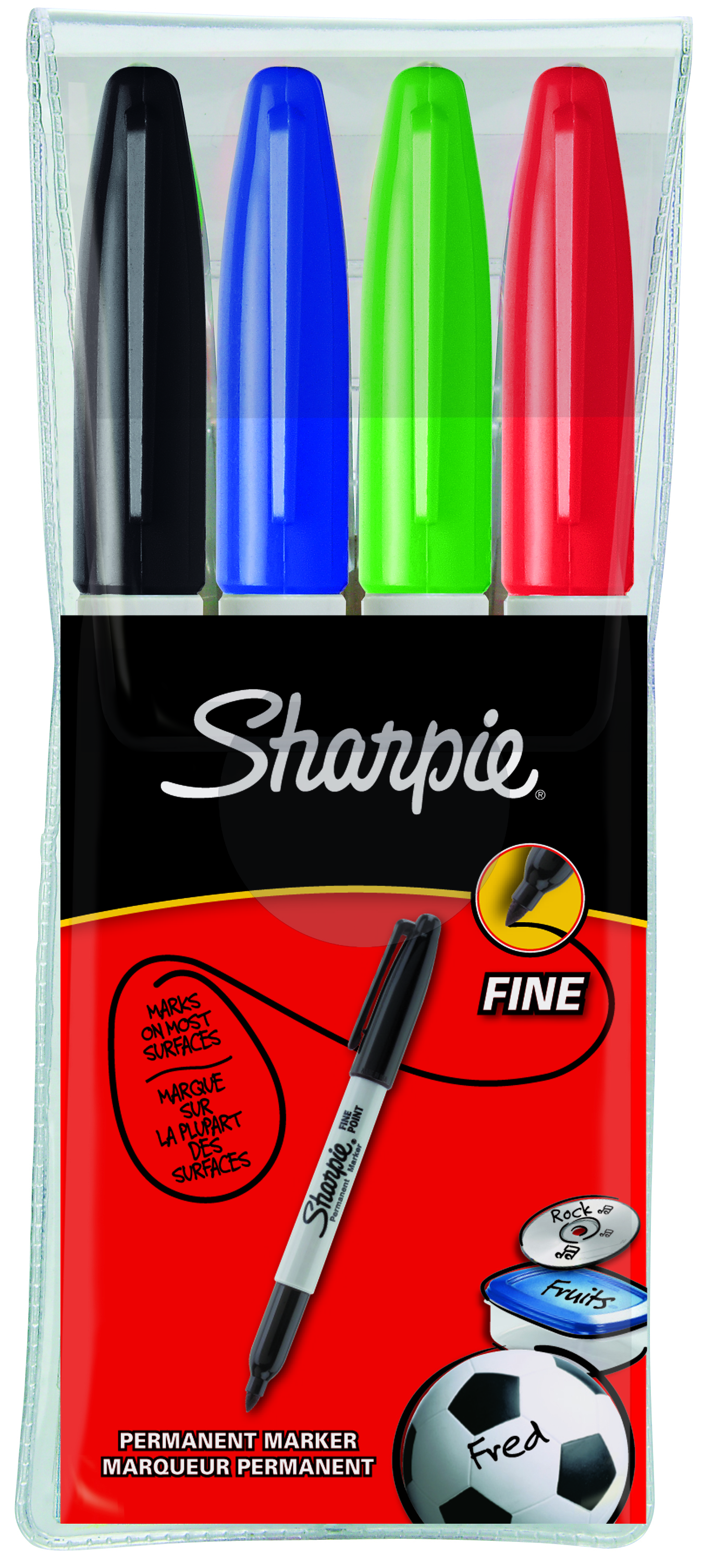 Sharpie - 4 marqueurs - pointe fine 