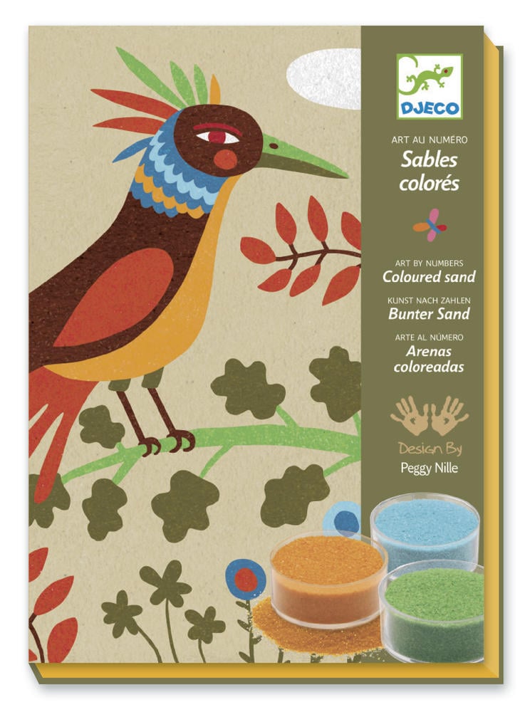 Sables colorés - oiseaux de paradis