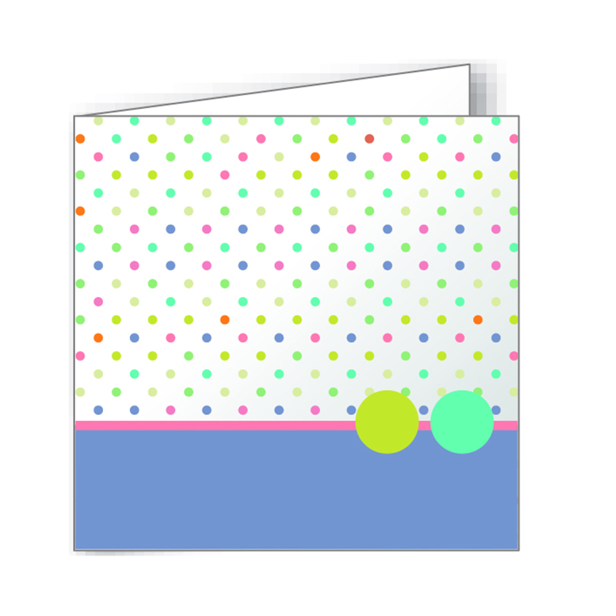 10 cartes doubles Pollen 135x135mm - recto pois