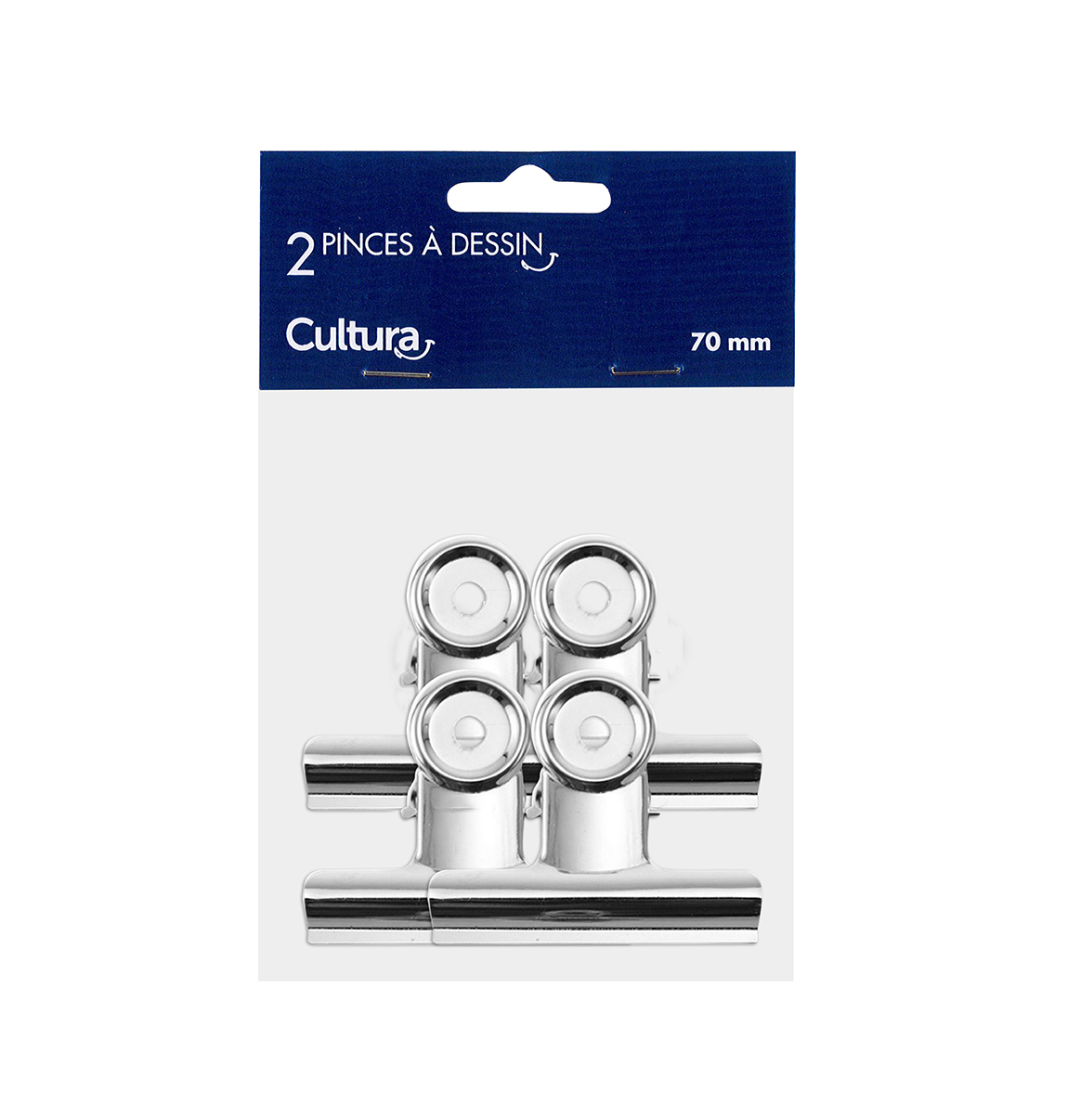 4 pinces à dessin en métal - 5cm - Cultura