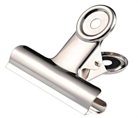 Sachet de 4 pinces bulldog nickelées 50 mm