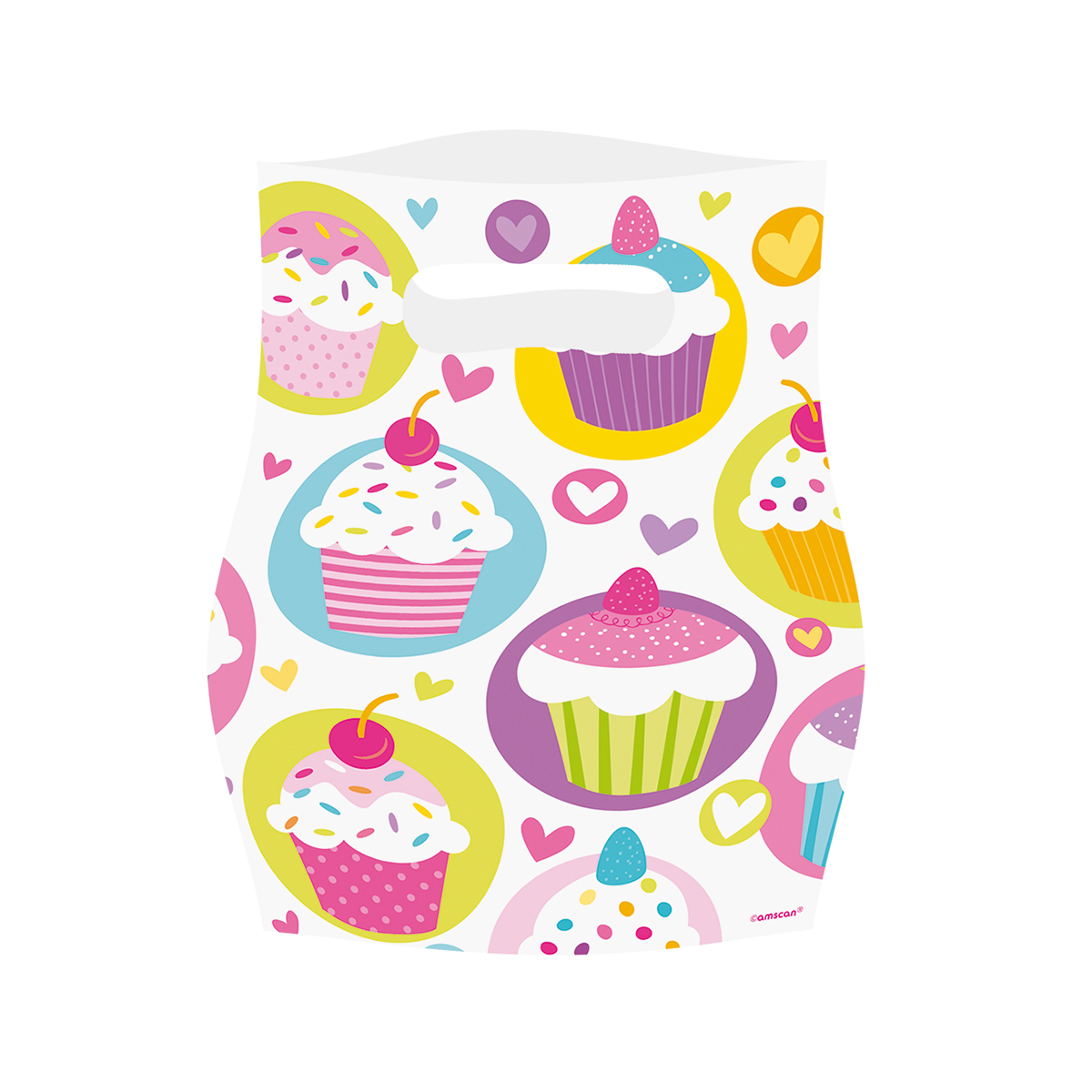 6 sachets en plastique - Cupcakes