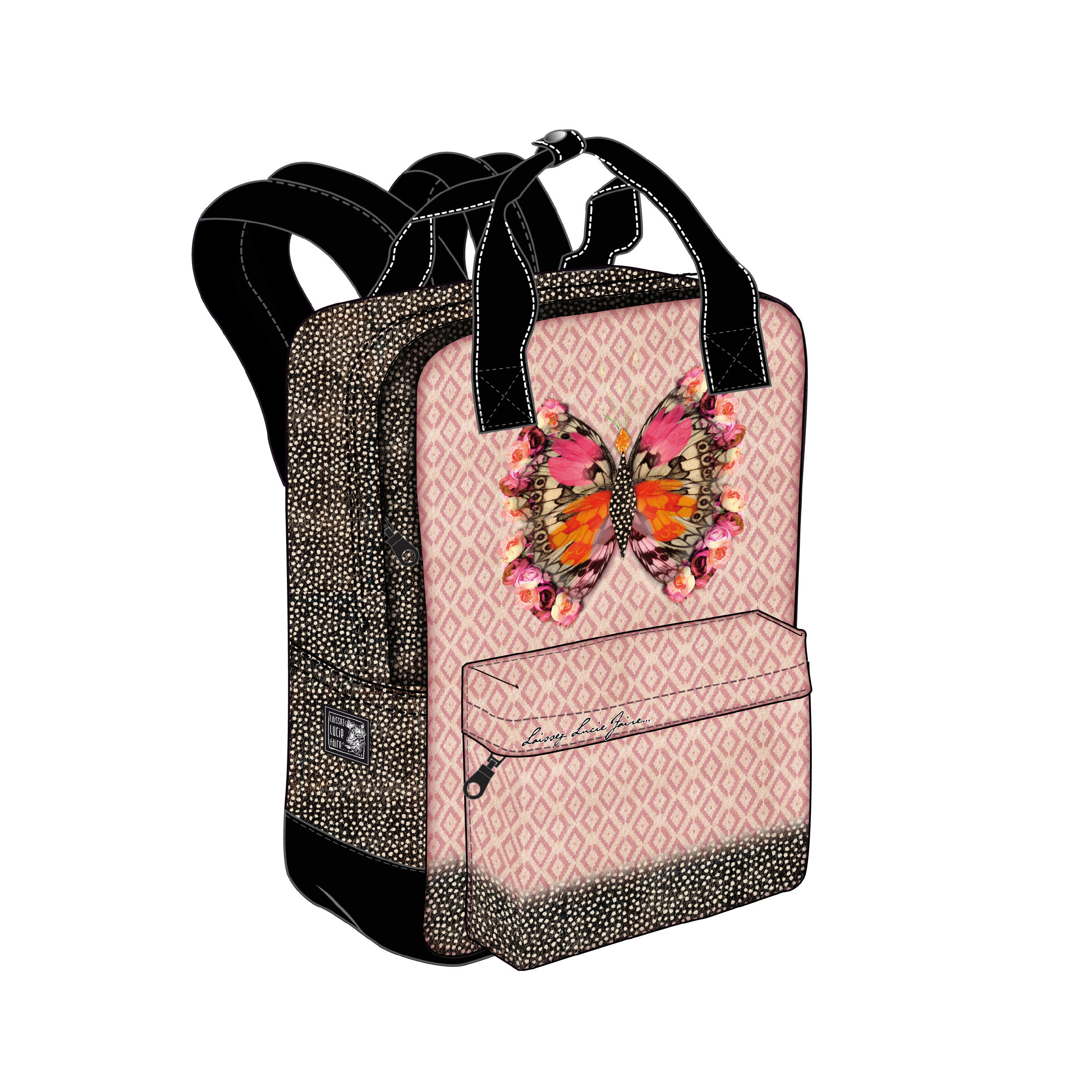 Sac à dos Laissez Lucie Faire - Papillon - 1 compartiment