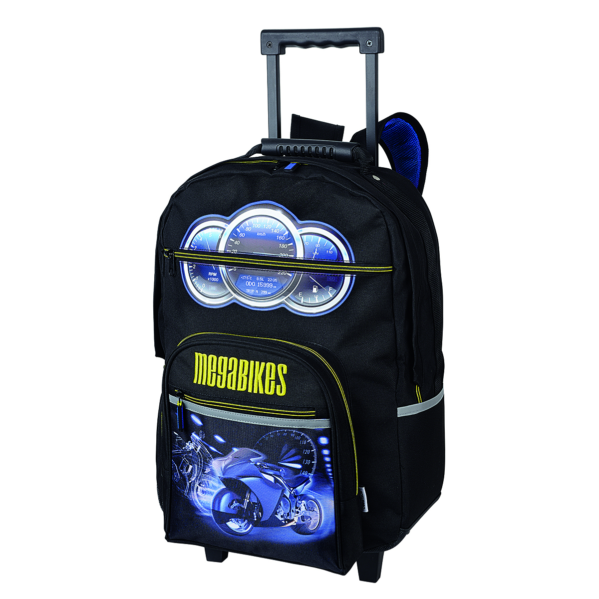 Sac à dos avec roulettes Megacars - Moto - Oberthur