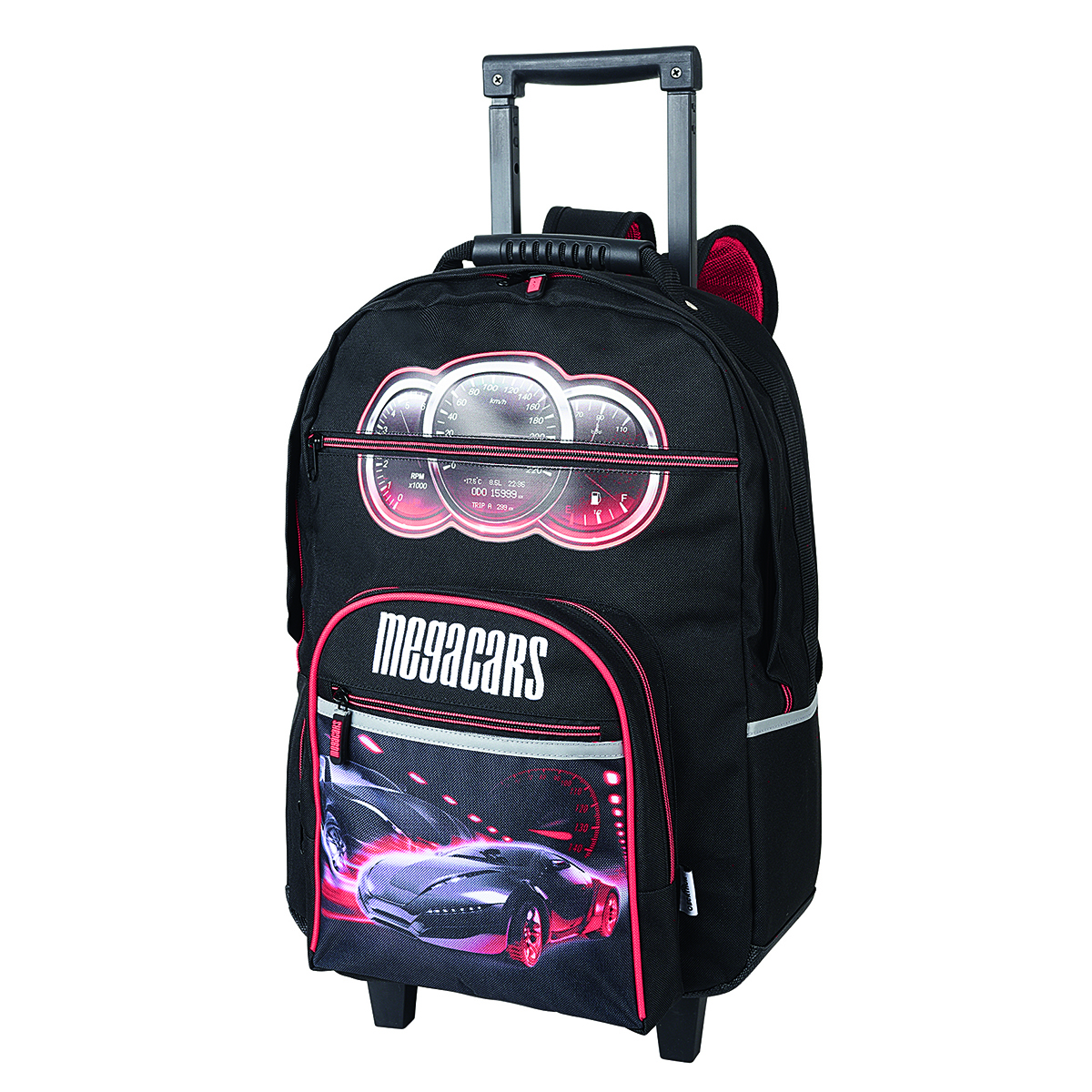 Sac à dos avec roulettes Megacars - Supercars - Oberthur