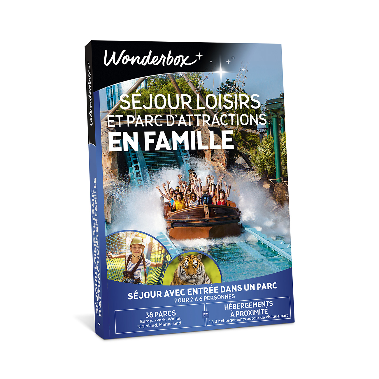 Coffret cadeau Wonderbox - Séjours loisirs et parc d'attractions en famille