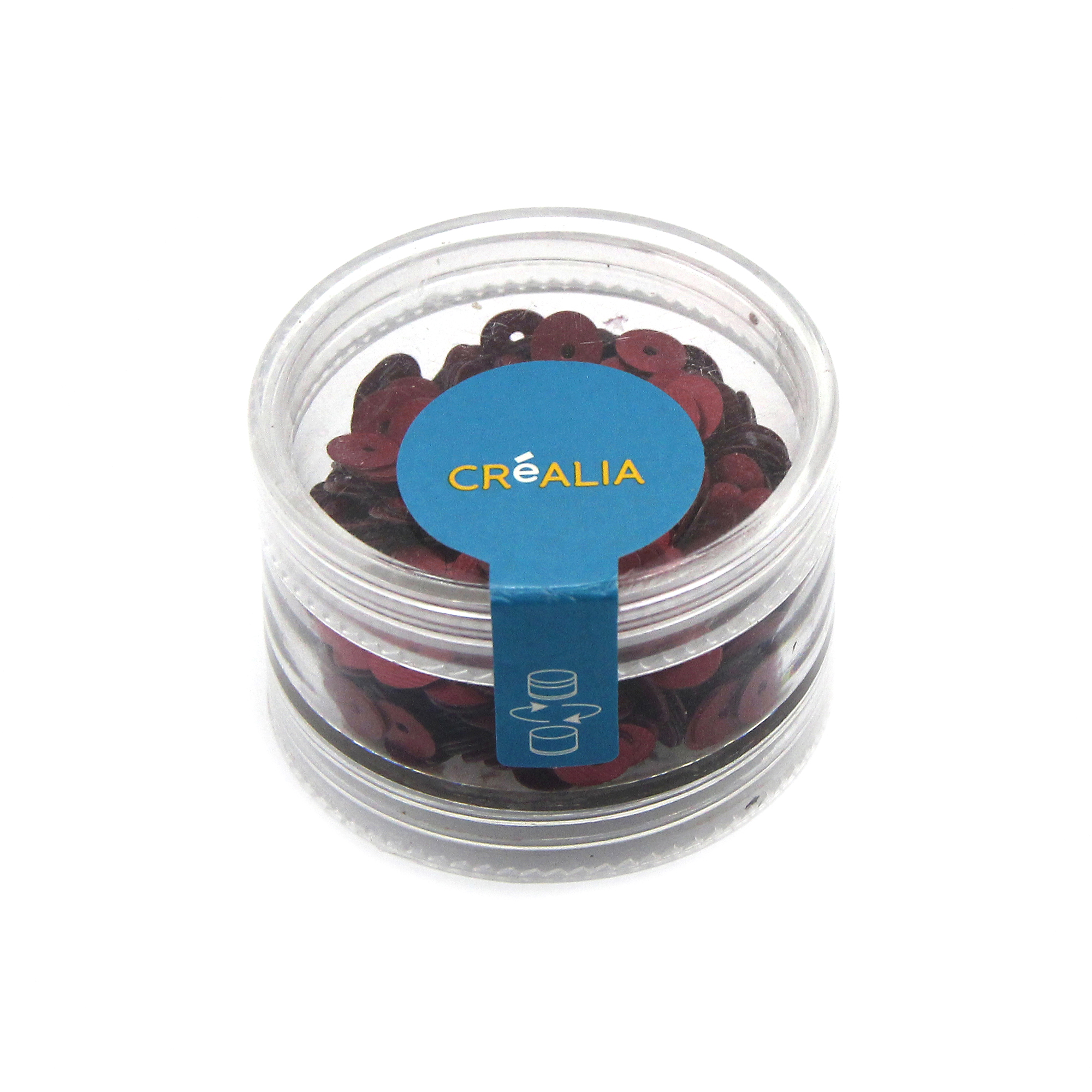 Sequins plats Rouge mat - Boîte de 10 grammes - Créalia